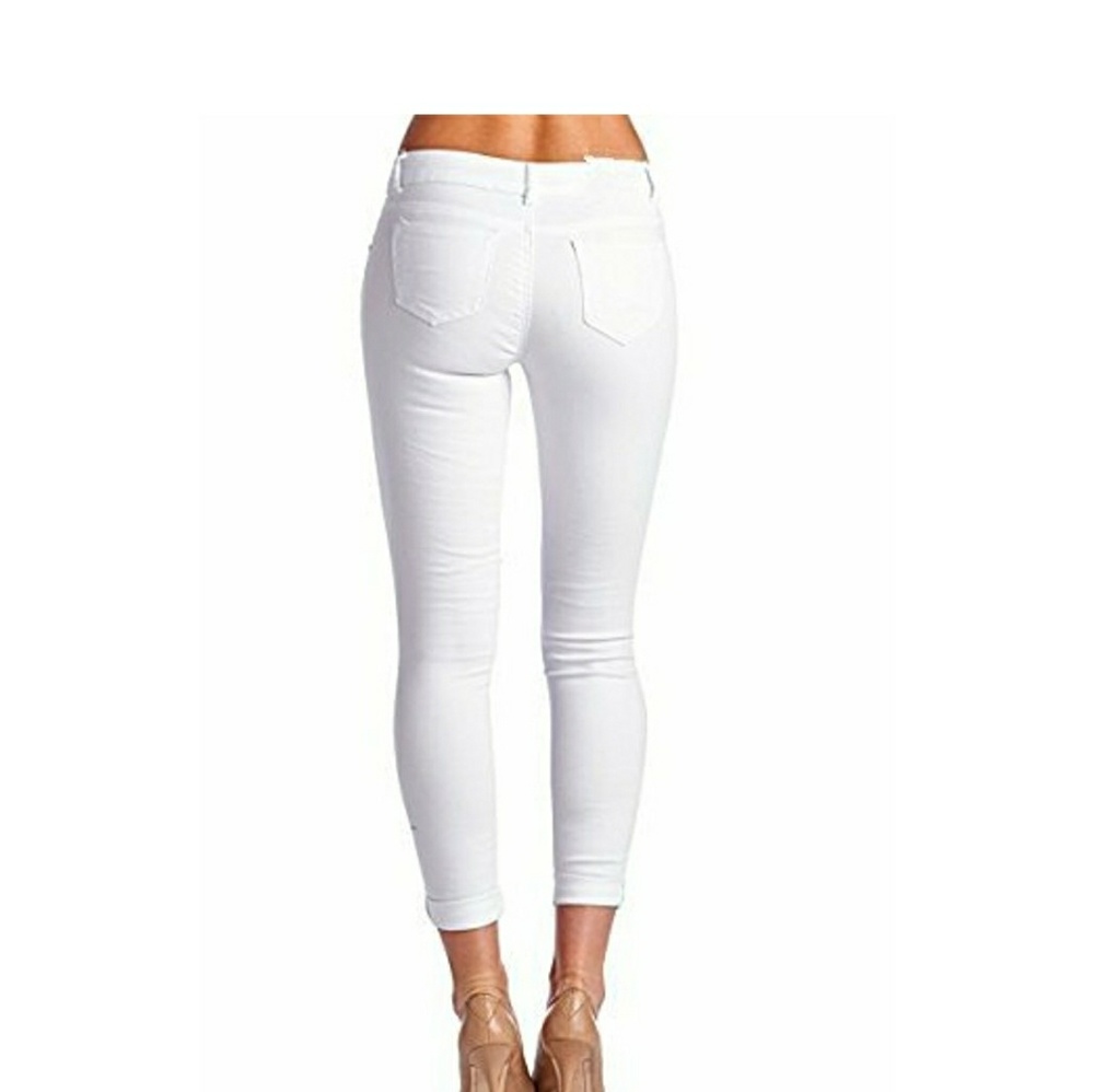 LISSA White Distressed Skinny Jeans - Picture 2 of 7